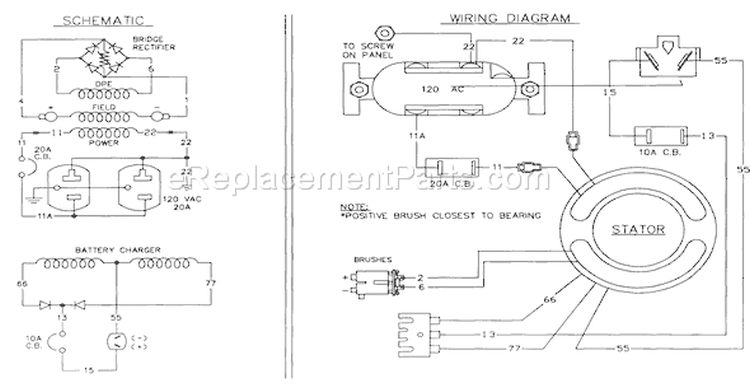 Page Q Diagram and Parts List for 1170-0  Briggs and Stratton Generator